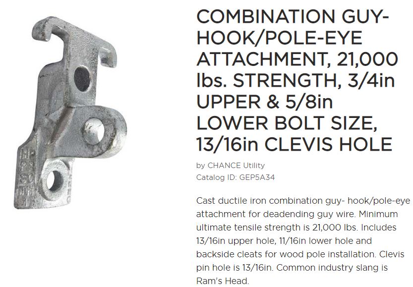 POLE EYE PLATE COMBO